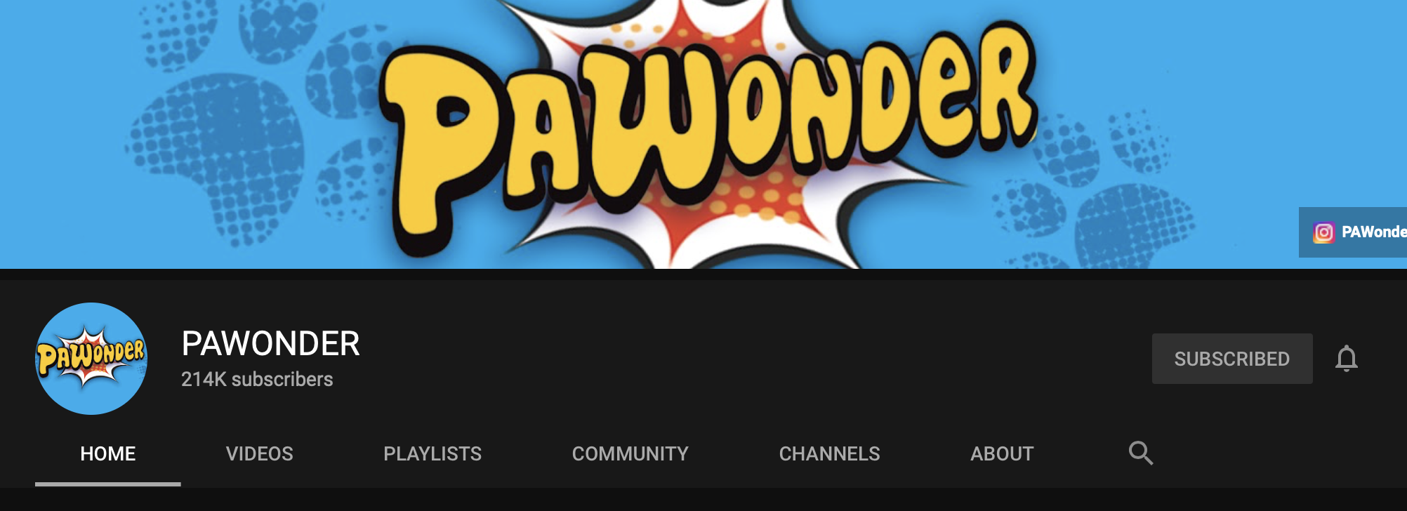 PAWONDER Dog Youtube channel